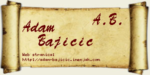 Adam Bajičić vizit kartica